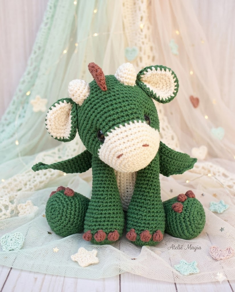 VR-SP - Dragão Verde de Crochê